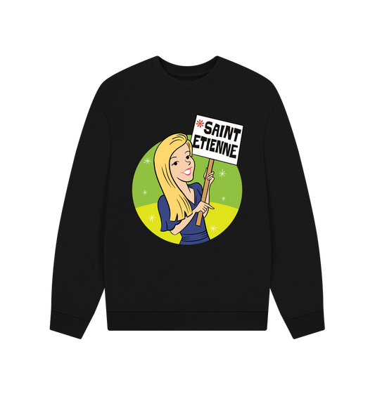 Black Printed Sweater Front
