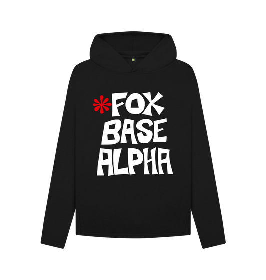 Black Fox Base Alpha Reverse Logo relaxed fit hoodie