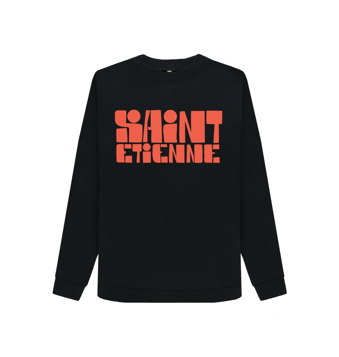 Black Printed Sweater Front