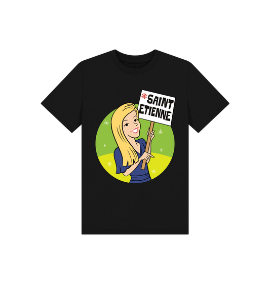 Black Printed Kids T-Shirt Front