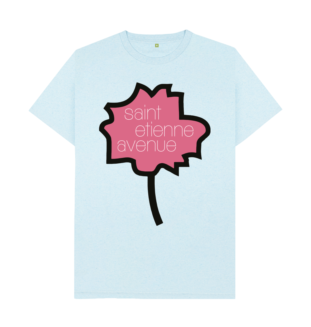 Light Blue Recycled Printed T-Shirt Front