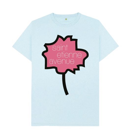 Light Blue Recycled Printed T-Shirt Front