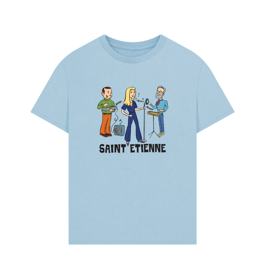 Milky Blue Printed T-shirt Front