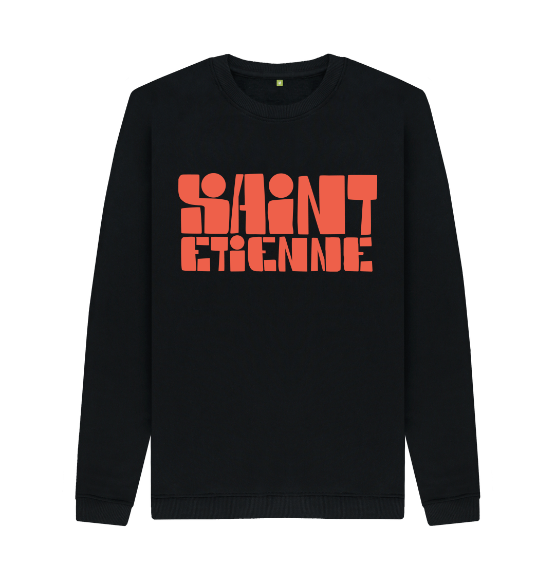 Black Printed Sweater Front
