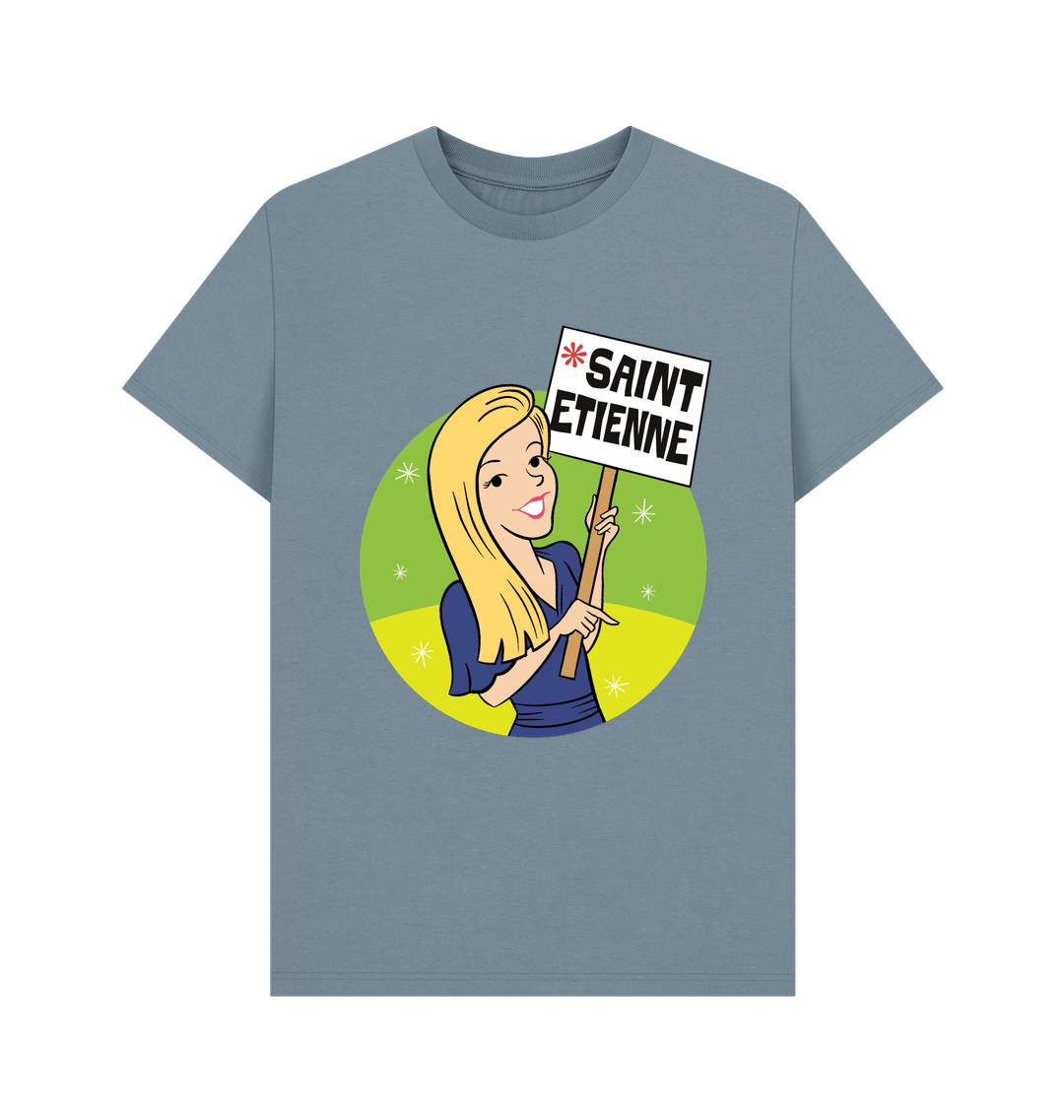 Stone Blue Printed T-shirt Front