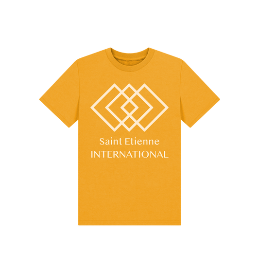 Mustard Printed Kids T-Shirt Front