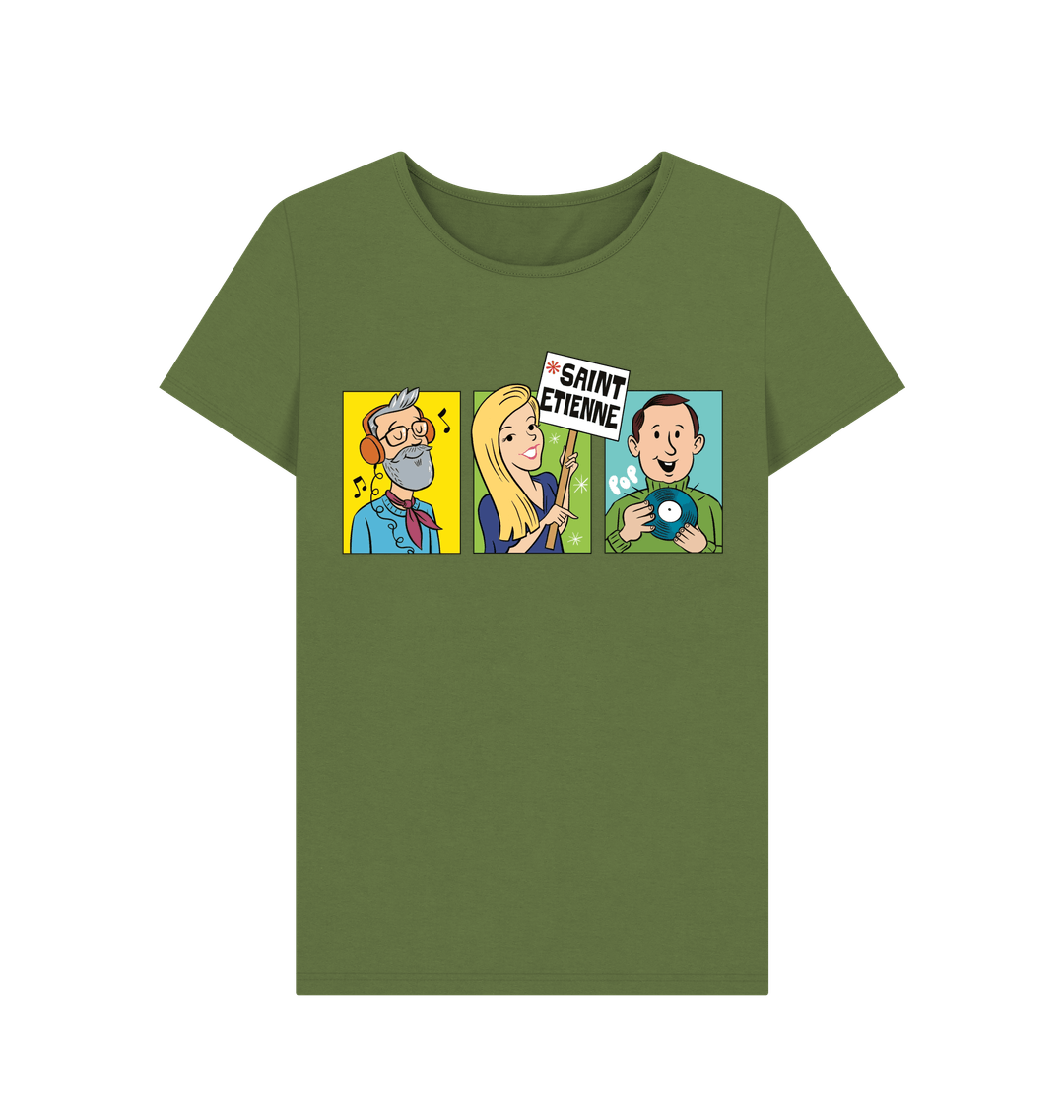 Khaki Printed T-shirt Front