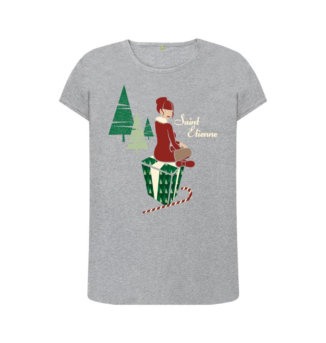 Athletic Grey A Glimpse Of Stocking crew neck t-shirt