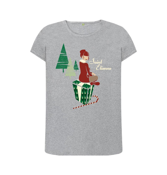 Athletic Grey A Glimpse Of Stocking crew neck t-shirt