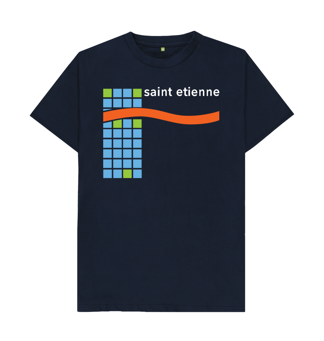 Navy Blue Printed T-shirt Front