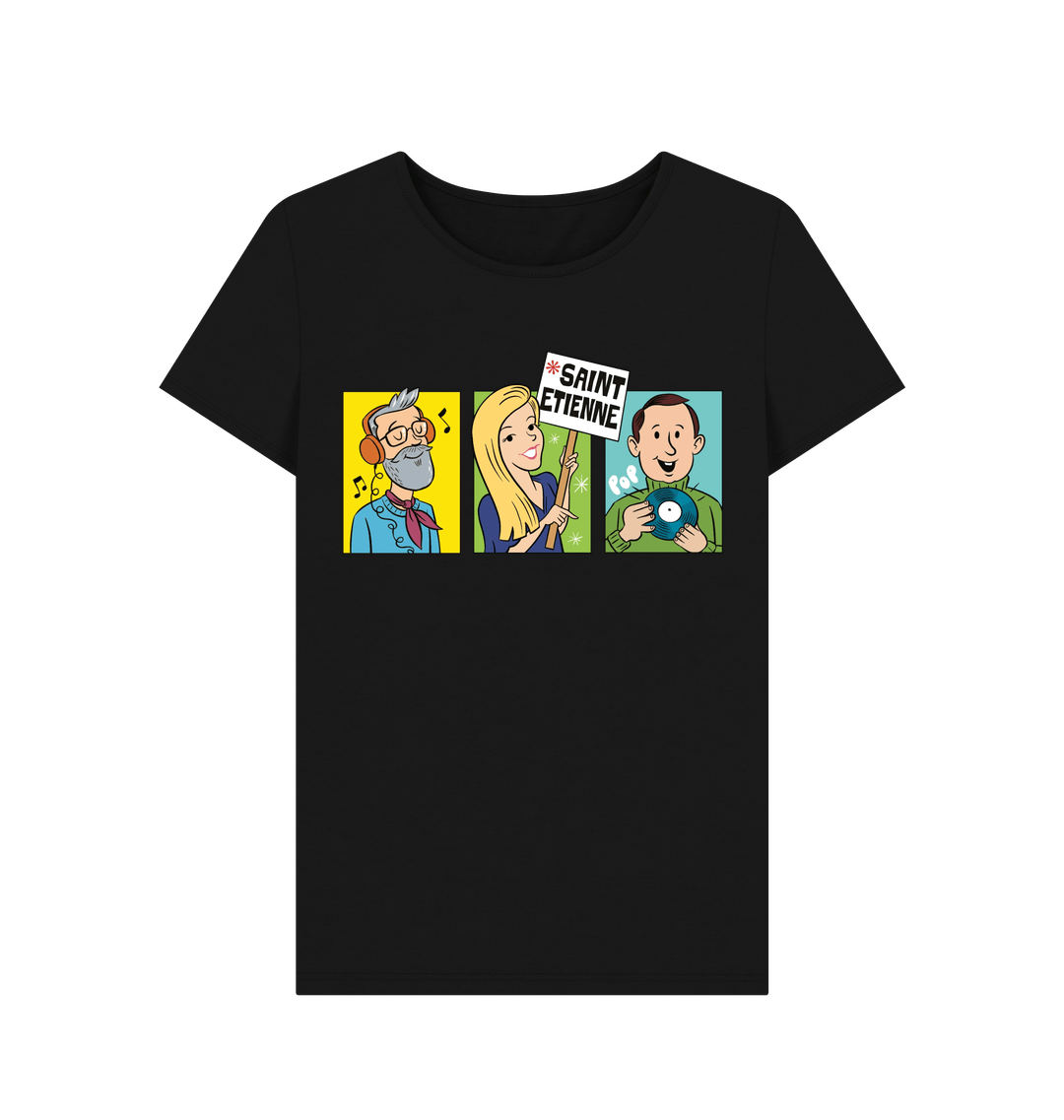 Black Printed T-shirt Front