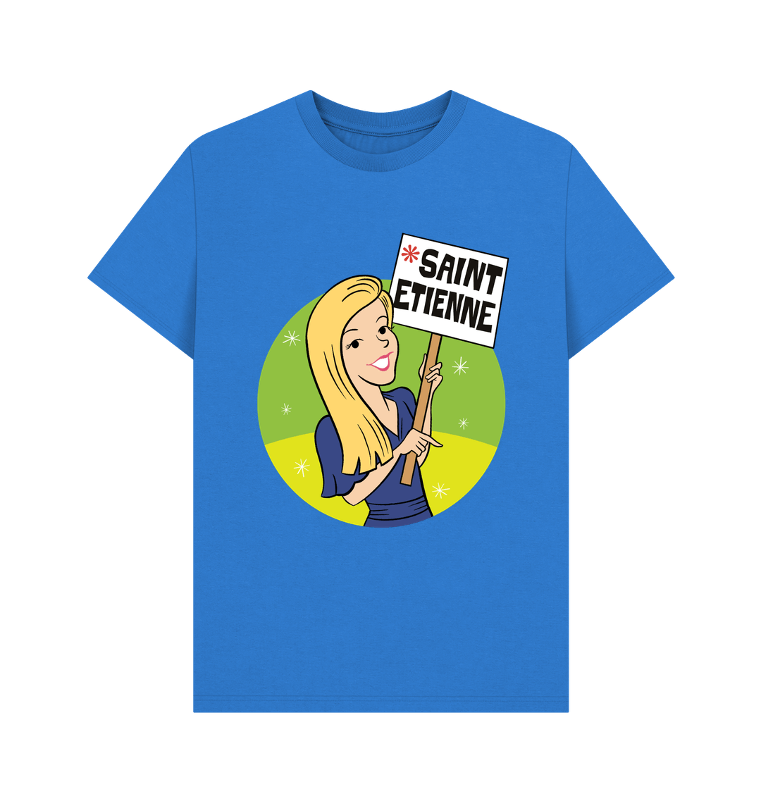 Bright Blue Printed T-shirt Front
