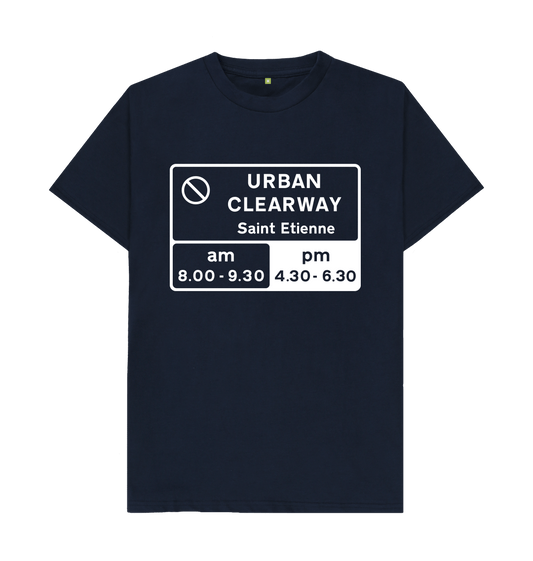 Navy Blue Printed T-shirt Front