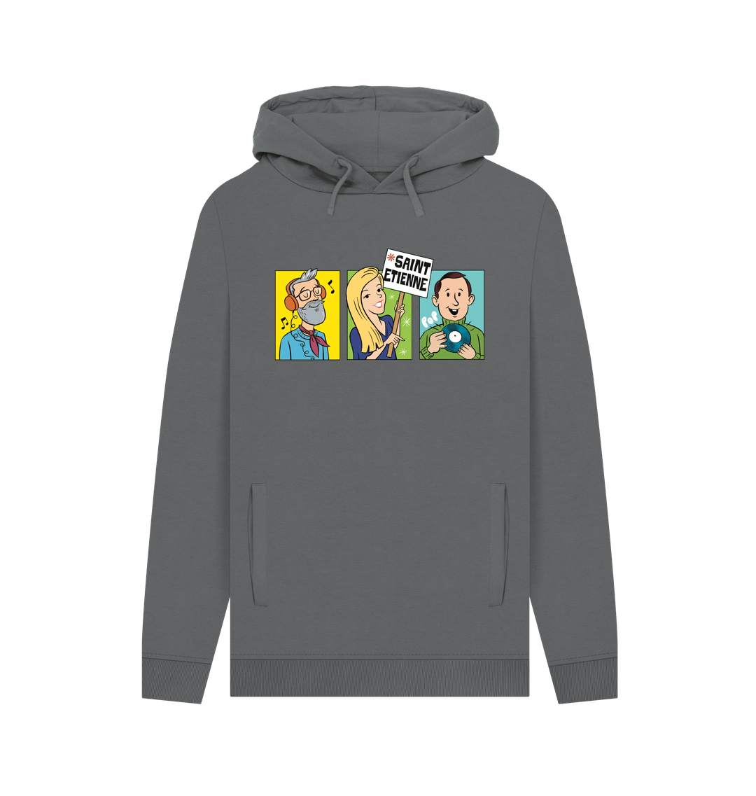 Slate Grey Printed Hoody Front