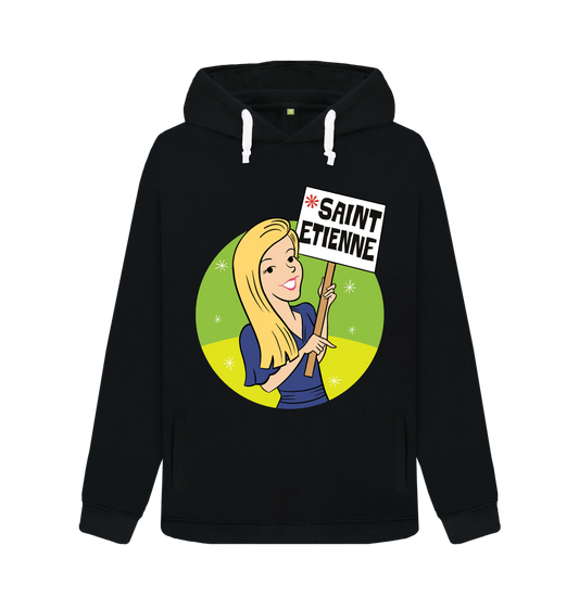 Black Printed Sweater Front