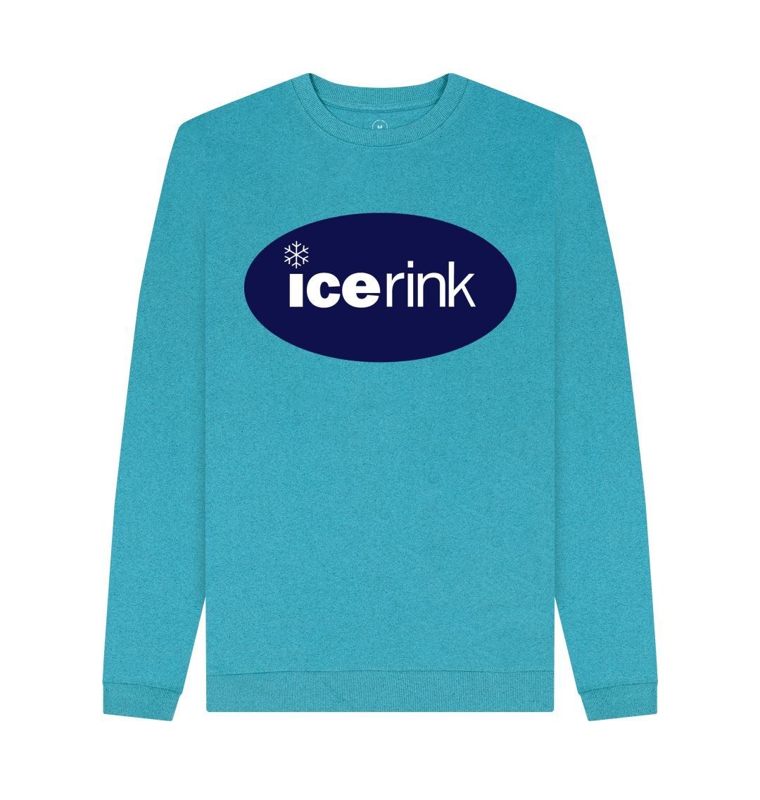 Ocean Blue Icerink Navy Oval Logo recycled and recyclable sweatshirt