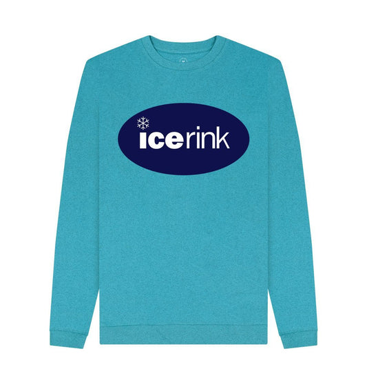 Ocean Blue Icerink Navy Oval Logo recycled and recyclable sweatshirt