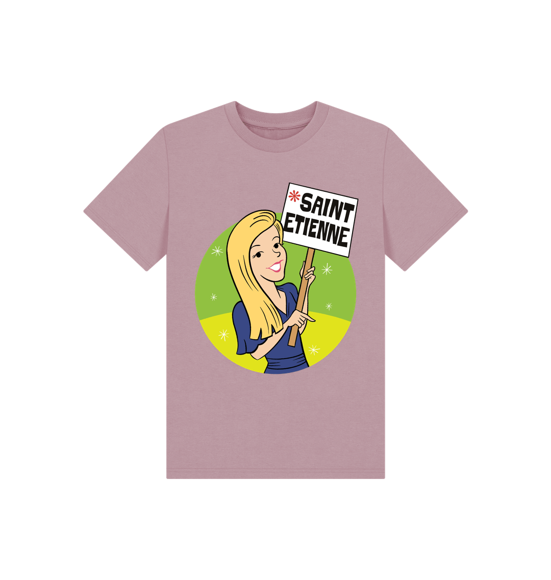 Mauve Printed Kids T-Shirt Front