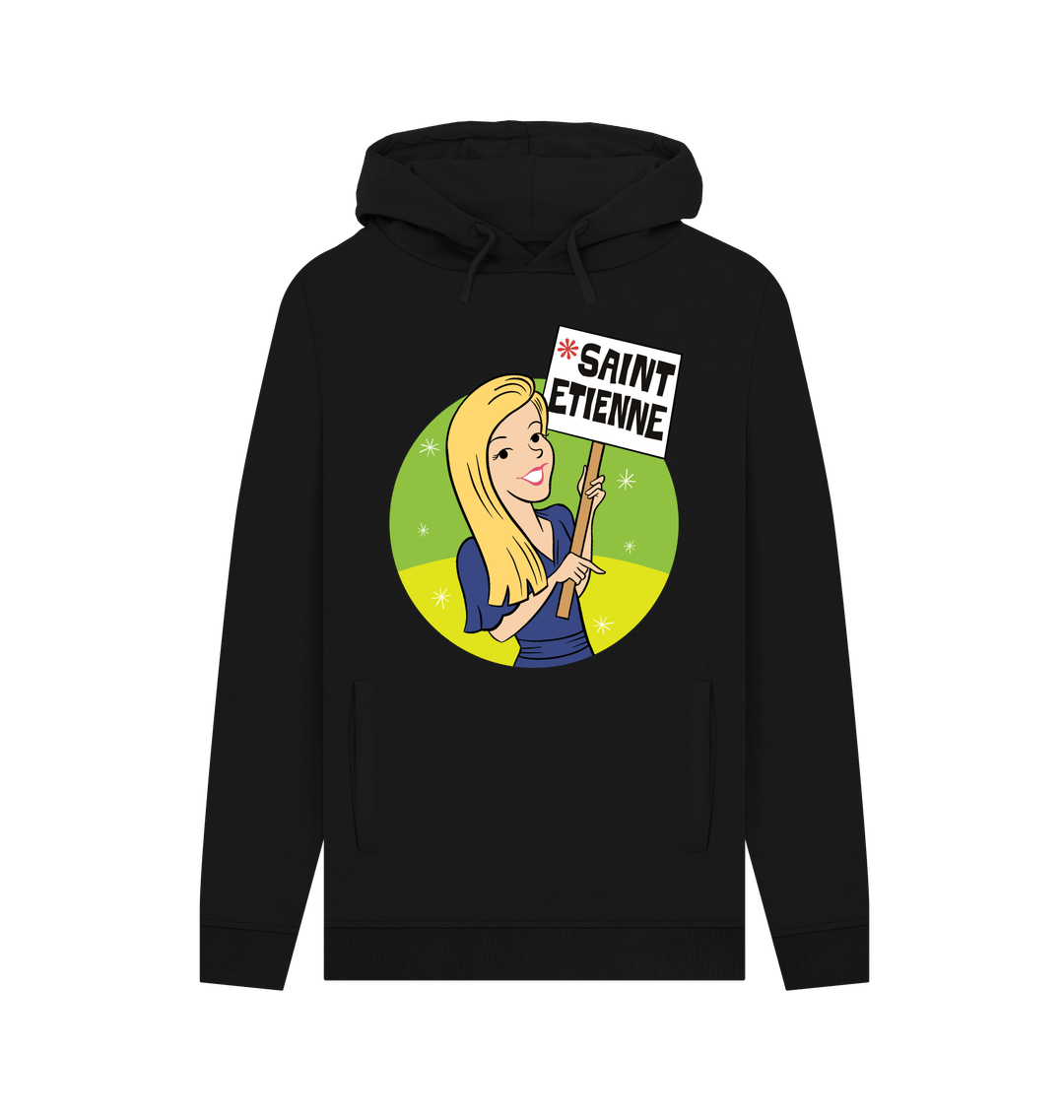 Black Printed Hoody Front