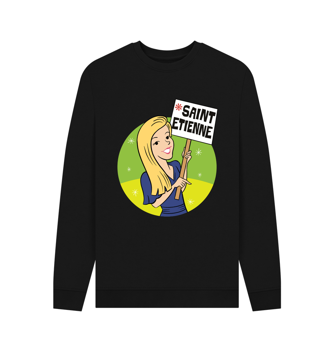 Black Printed Sweater Front