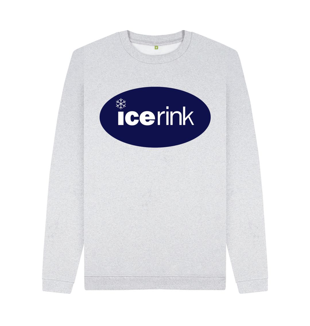 Grey Icerink Navy Oval Logo recycled and recyclable sweatshirt