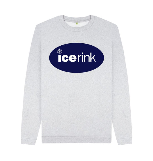 Grey Icerink Navy Oval Logo recycled and recyclable sweatshirt