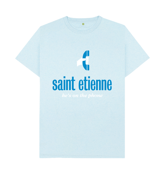 Light Blue Recycled Printed T-Shirt Front