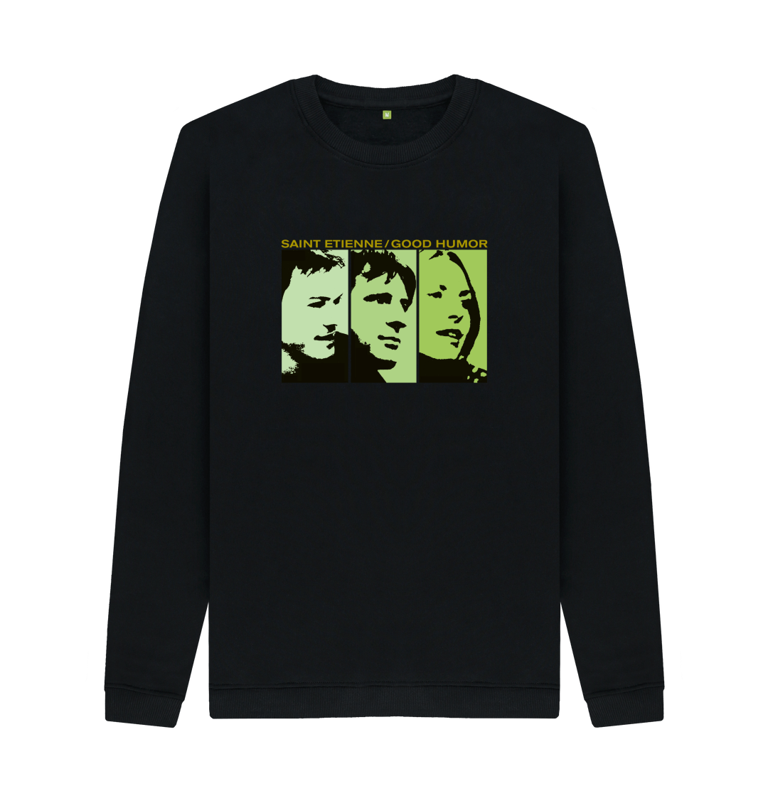 Black Printed Sweater Front