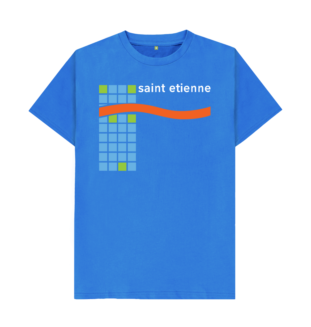 Bright Blue Printed T-shirt Front