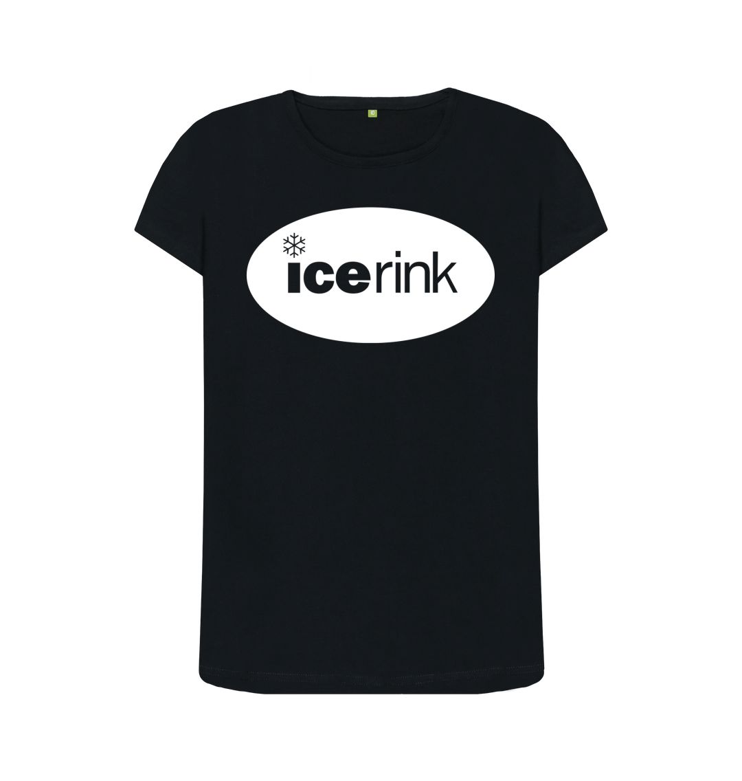 Black Icerink White Oval Logo crew neck t-shirt