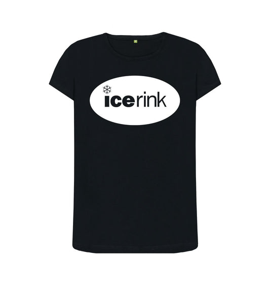 Black Icerink White Oval Logo crew neck t-shirt