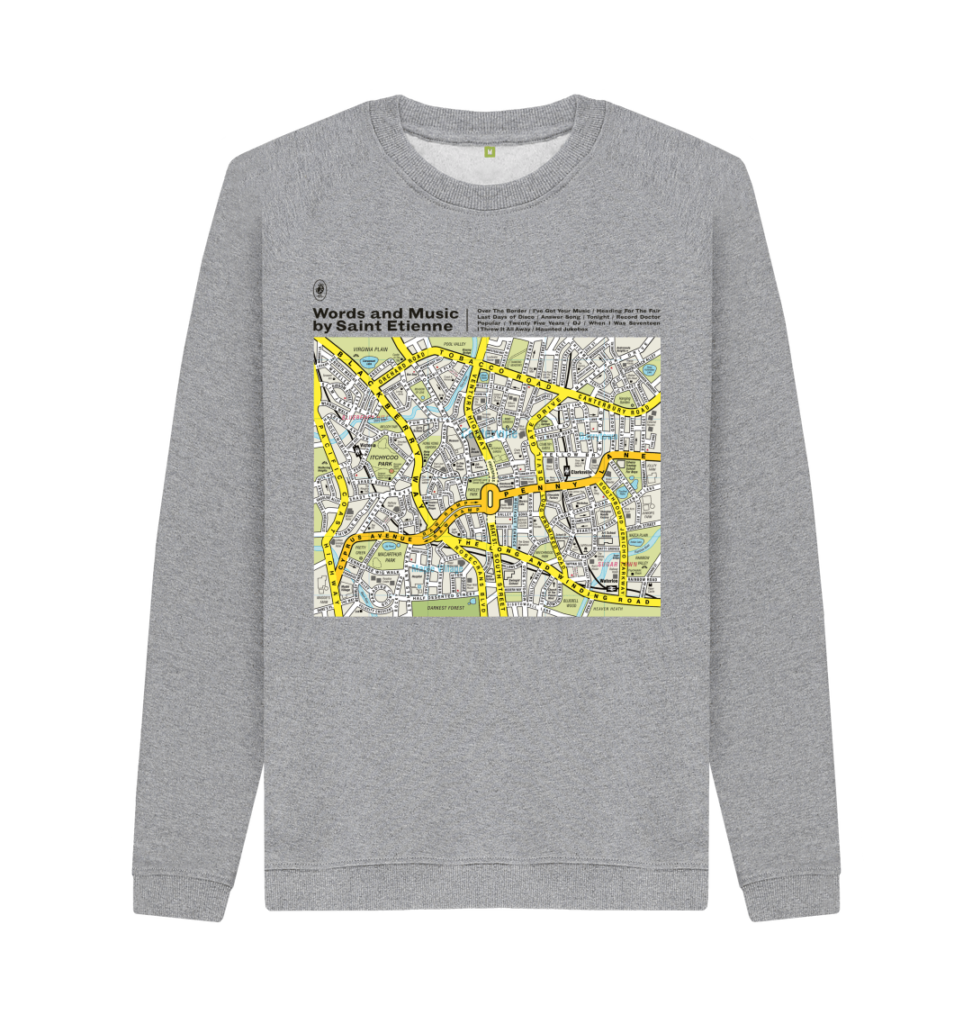 Light Heather Printed Sweater Front