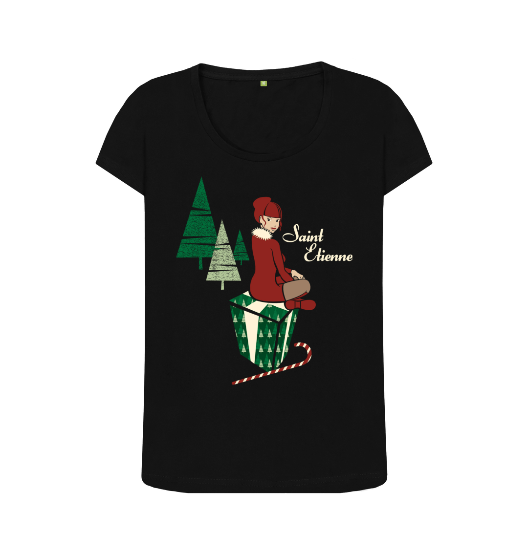 Black Printed T-shirt Front
