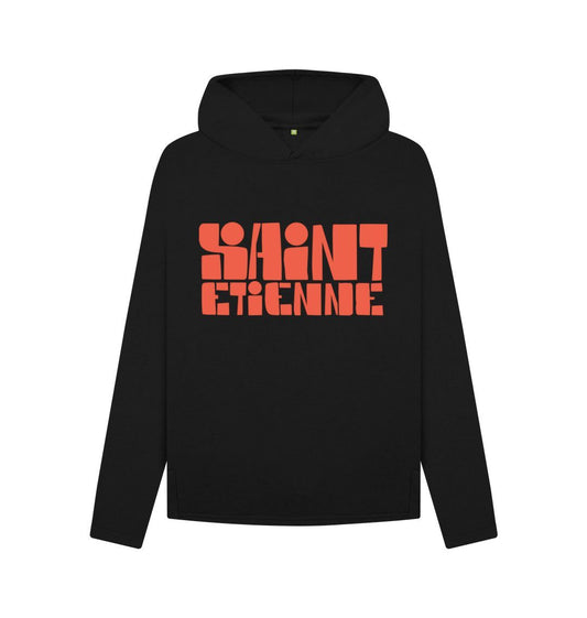 Black Saint Etienne Finisterre Logo Relaxed Fit Hoodie
