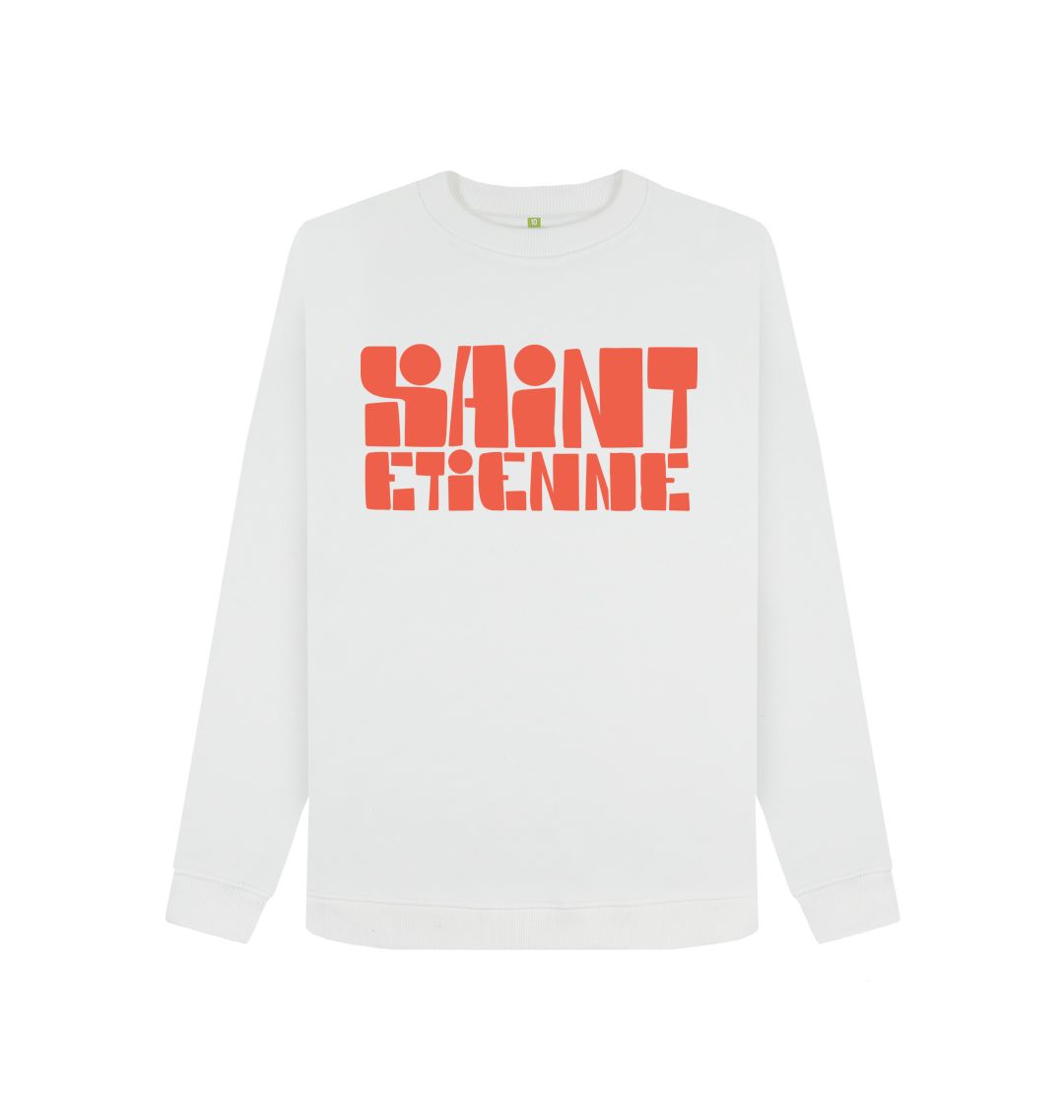 White Saint Etienne Finisterre logo women's sweatshirt