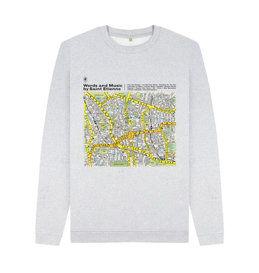 Grey Words And Music recycled and recyclable sweatshirt