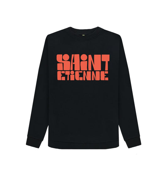 Black Saint Etienne Finisterre logo women's sweatshirt