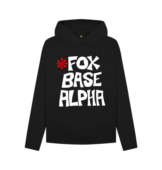 Black Fox Base Alpha Reverse Logo relaxed fit hoodie