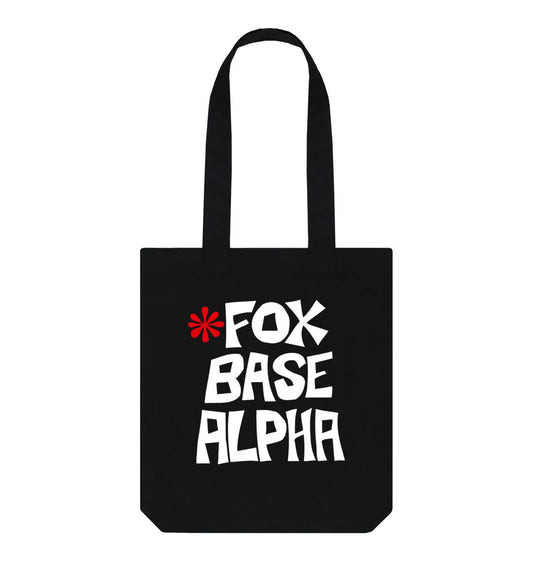 Black Fox Base Alpha Reverse Logo tote bag
