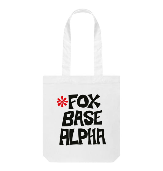 White Fox Base Alpha tote bag