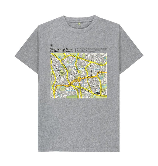 Athletic Grey Words And Music t-shirt