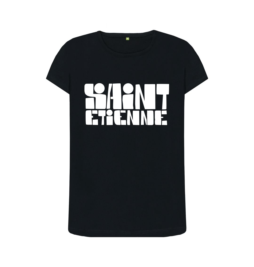 Black Saint Etienne Finisterre Logo crew neck t-shirt