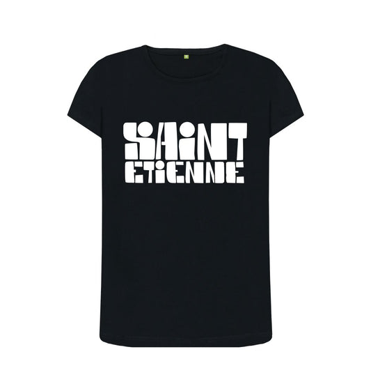 Black Saint Etienne Finisterre Logo crew neck t-shirt