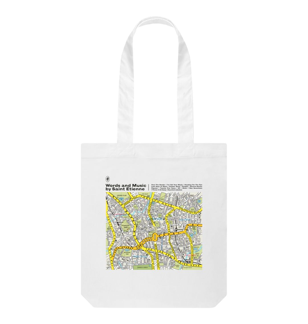 White Words And Music tote bag