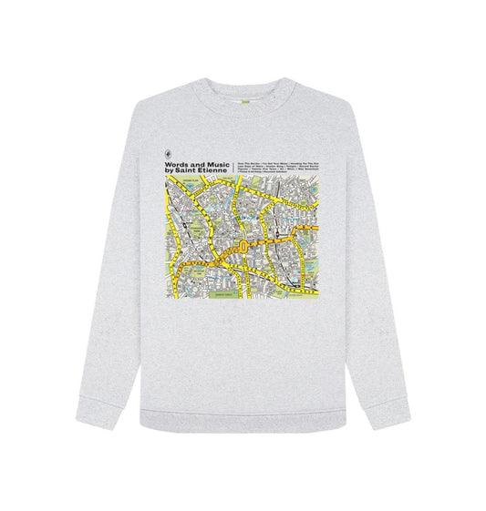 Grey Words And Music recycled and recyclable sweatshirt f